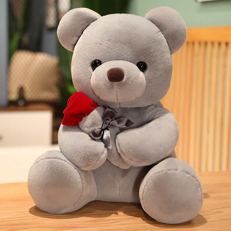 Plush Toy Bear with Rose Flower | Confetti Living