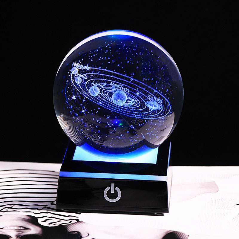 Music Box and Luminous LED Crystal Ball with 3D Perspective