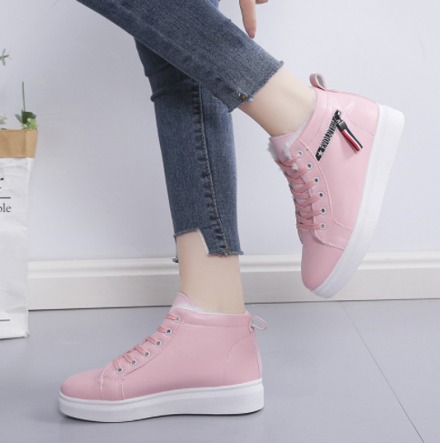 Women's Plush Casual Walking Boots in Pink | Confetti Living