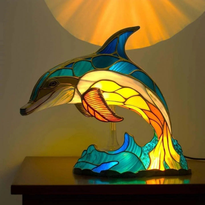 Animal Series Coloured 3D Desk Lamp Dolphin|Confetti Living