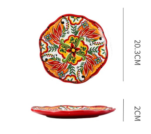 Bohemiam Glazed Ceramic Serving Plates | Confetti Living