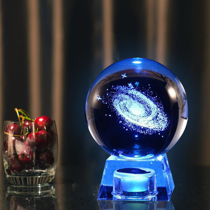 Music Box and Luminous LED Crystal Ball with 3D Perspective