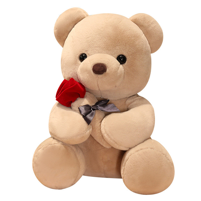 Plush Toy Bear with Rose Flower | Confetti Living