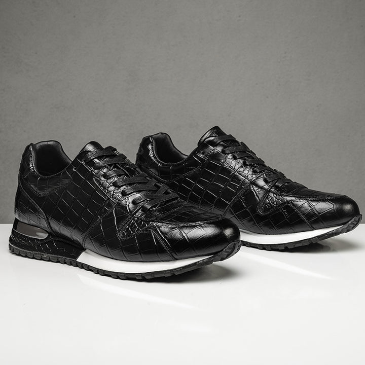 Men's Crocodile Pattern Luxury Leather Sports Shoes