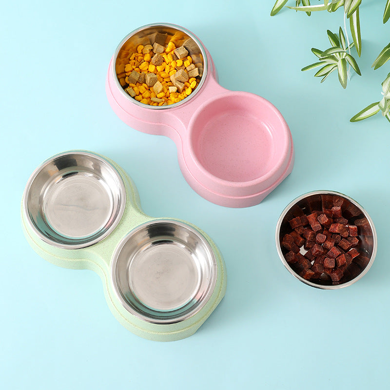 Double Pet Bowls Food and Water Feeder Stainless Steel | Confetti Living