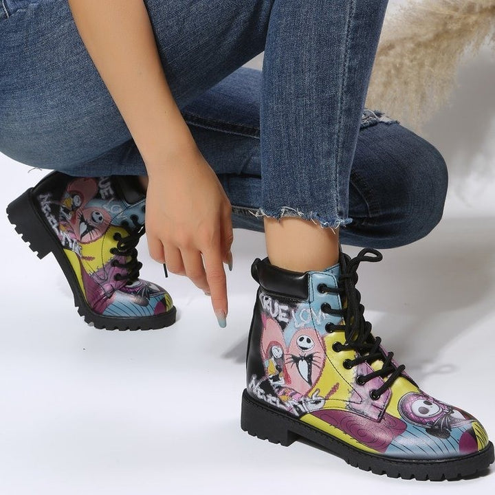 Women's Retro Martin Love Design Platform Boots | Confetti Living