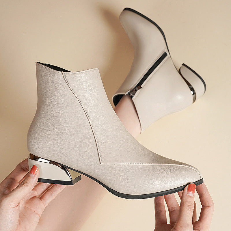 Women's British-Style Low Heel Fashion Boots | Confetti Living