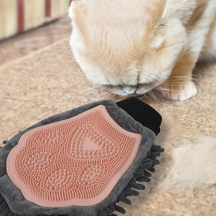 Pet Bathing Brush - 2-in-1 Grooming Glove