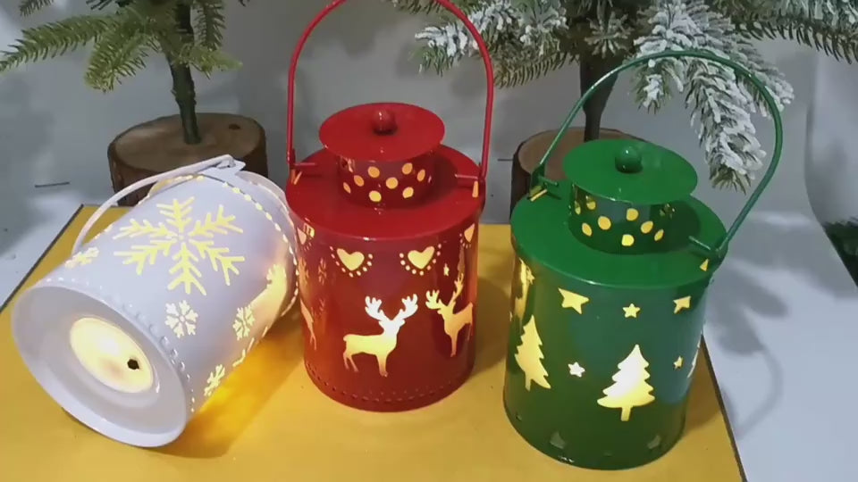 Video  of Christmas Electronic Candle LED Lanterns - Nordic Style | Confetti Living