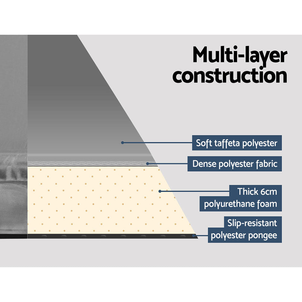 Weisshorn Self Inflating Mattress 6CM Camping Sleeping Mat Air Bed Single Grey | Confetti Living