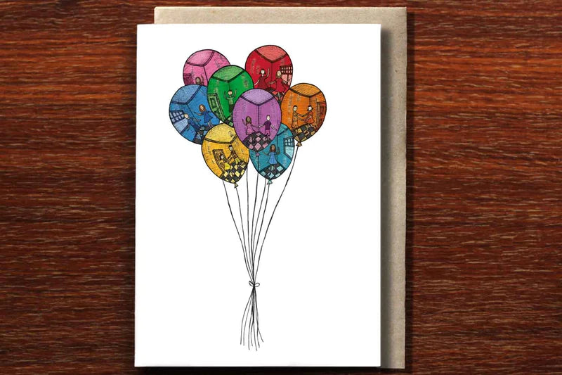 Card - Dancing Balloons Greeting Card | Confetti Living