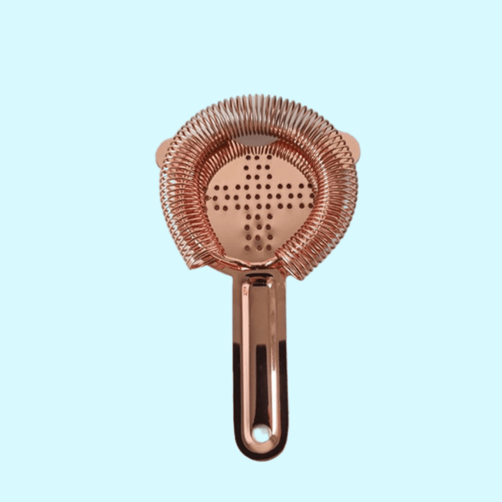 Bar Tools Duke Cocktail Strainer Copper showing spring coil perspective | Confetti Living