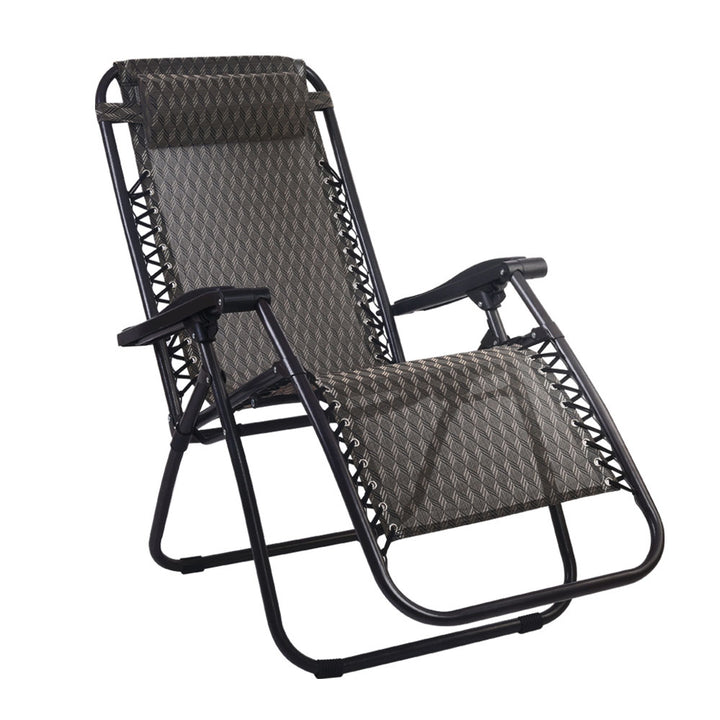 Gardeon Outdoor Portable Recliner - Grey | Confetti Living