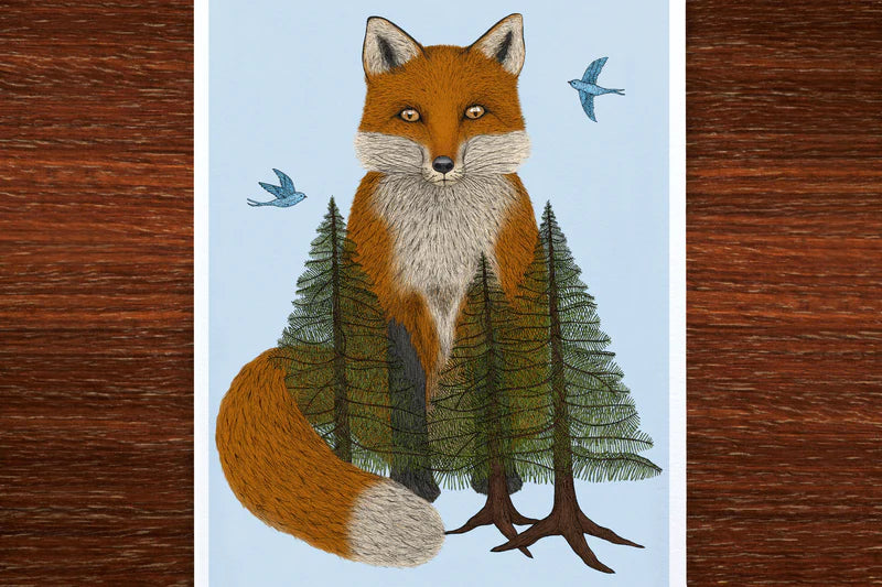 Art Print - Fox in the Woods - Confetti Living