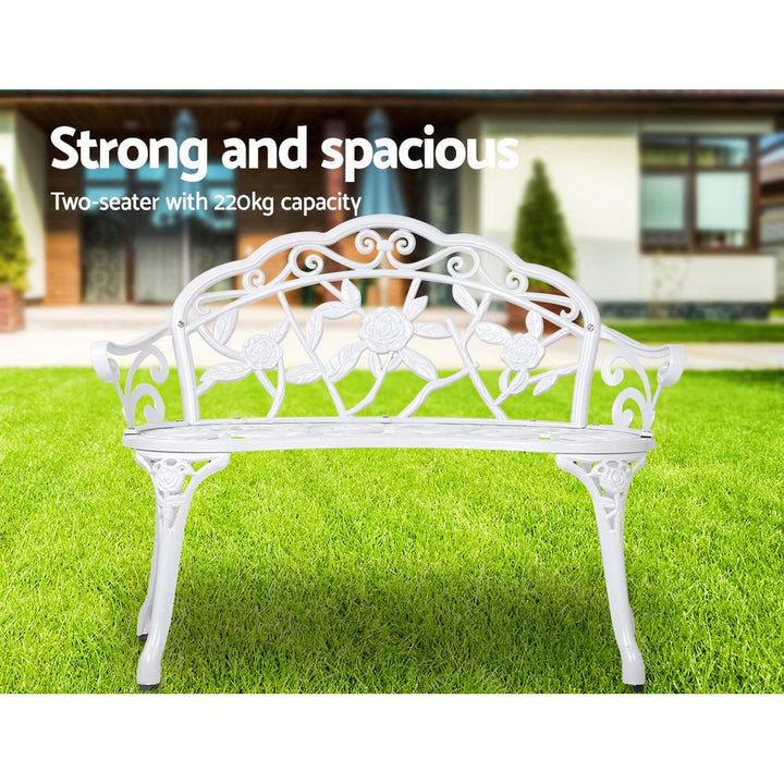 Gardeon Victorian Garden Bench White | Confetti Living