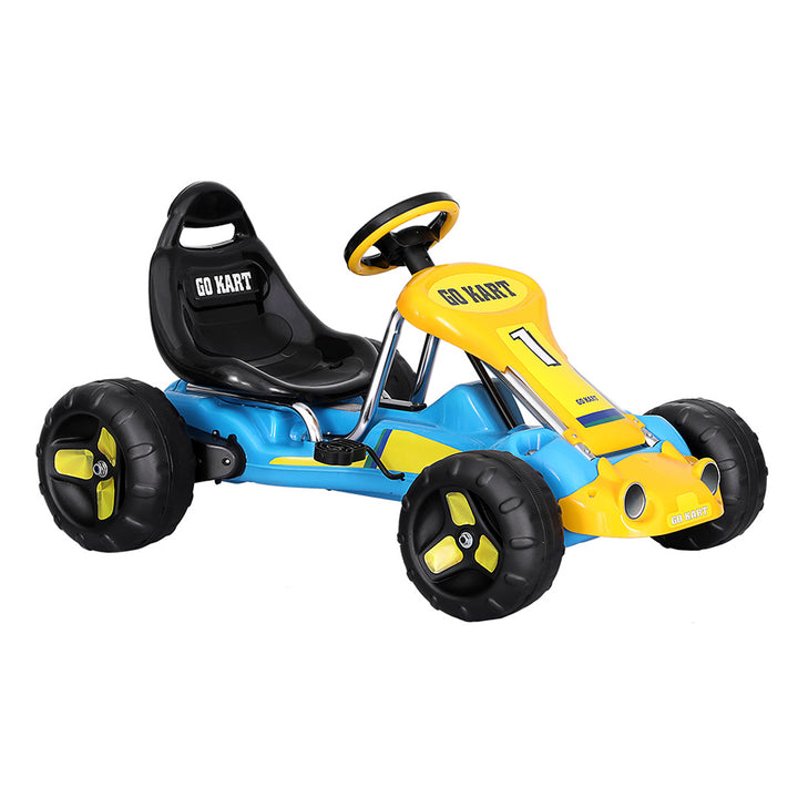 Rigo Kids Pedal Go Kart Ride On Toys Racing Car Plastic Tyre Blue | Confetti Living