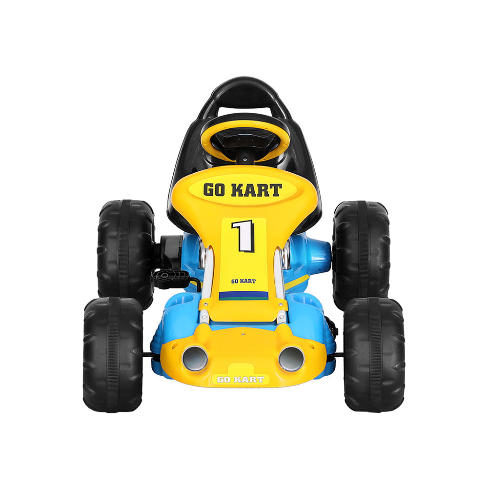 Rigo Kids Pedal Go Kart Ride On Toys Racing Car Plastic Tyre Blue | Confetti Living