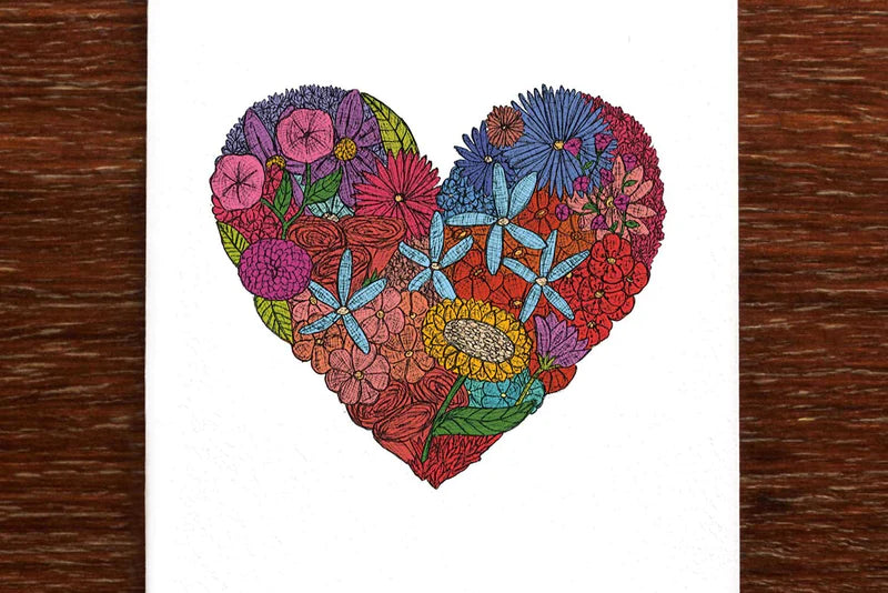 Card - Heart of Flowers Greeting Card | Confetti Living