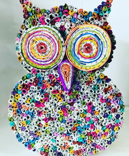 Recycled Decorative Owl | Confetti Living