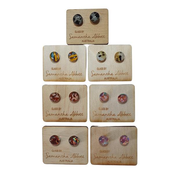 Glass Stud Earrings Multi Tones Collection | Confetti Living