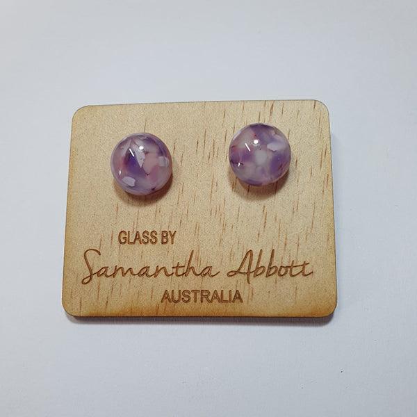 Glass Stud Earrings Purple Tones Collection | Confetti Living