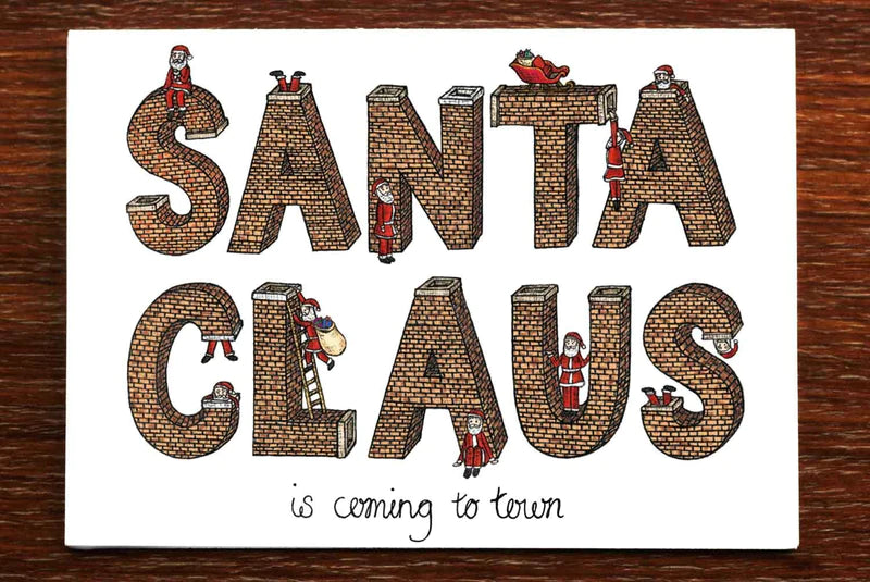 Card - Santa Claus is Coming to Town Christmas Card | Confetti Living