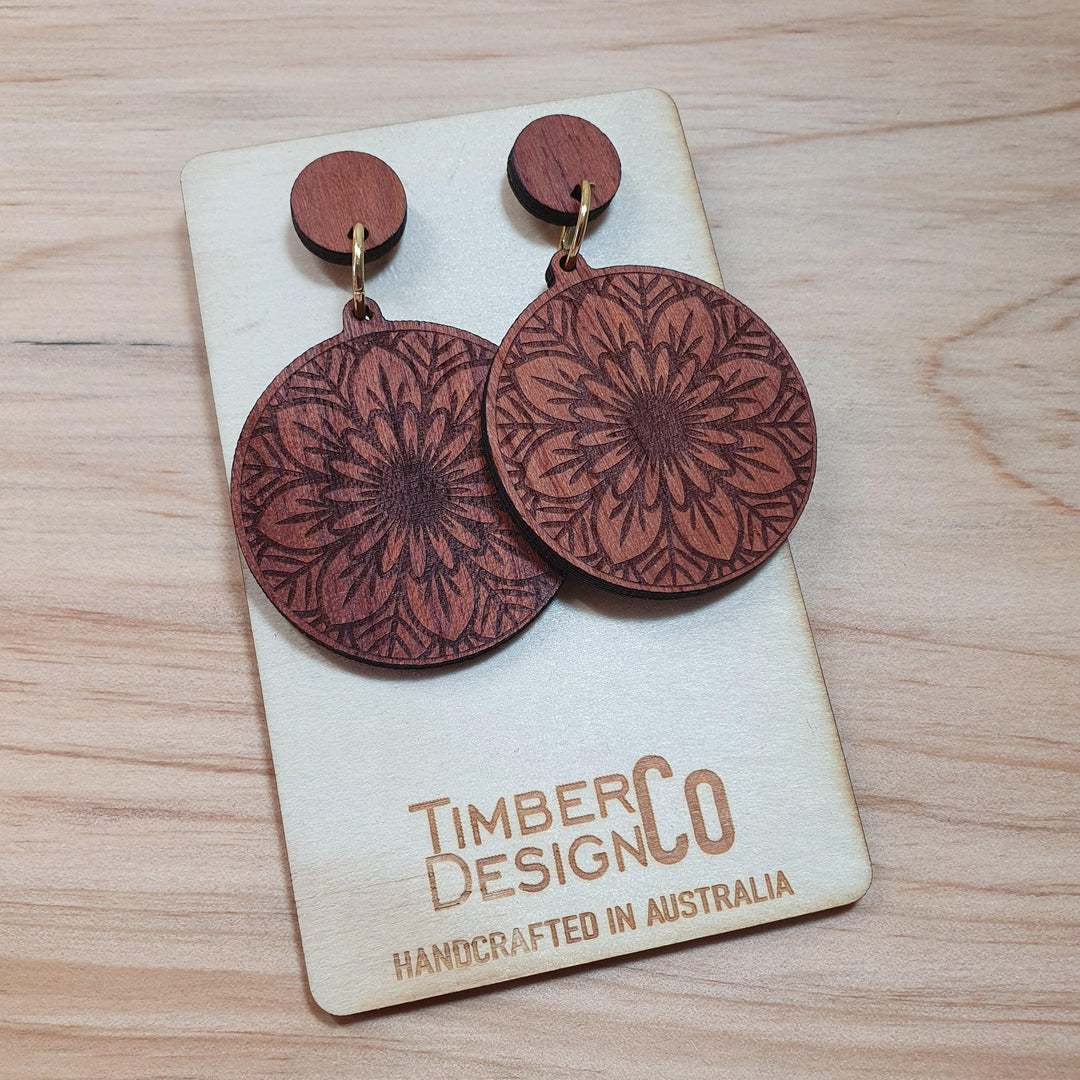 Timber Design Red Cedar Drop Earrings | Confetti Living