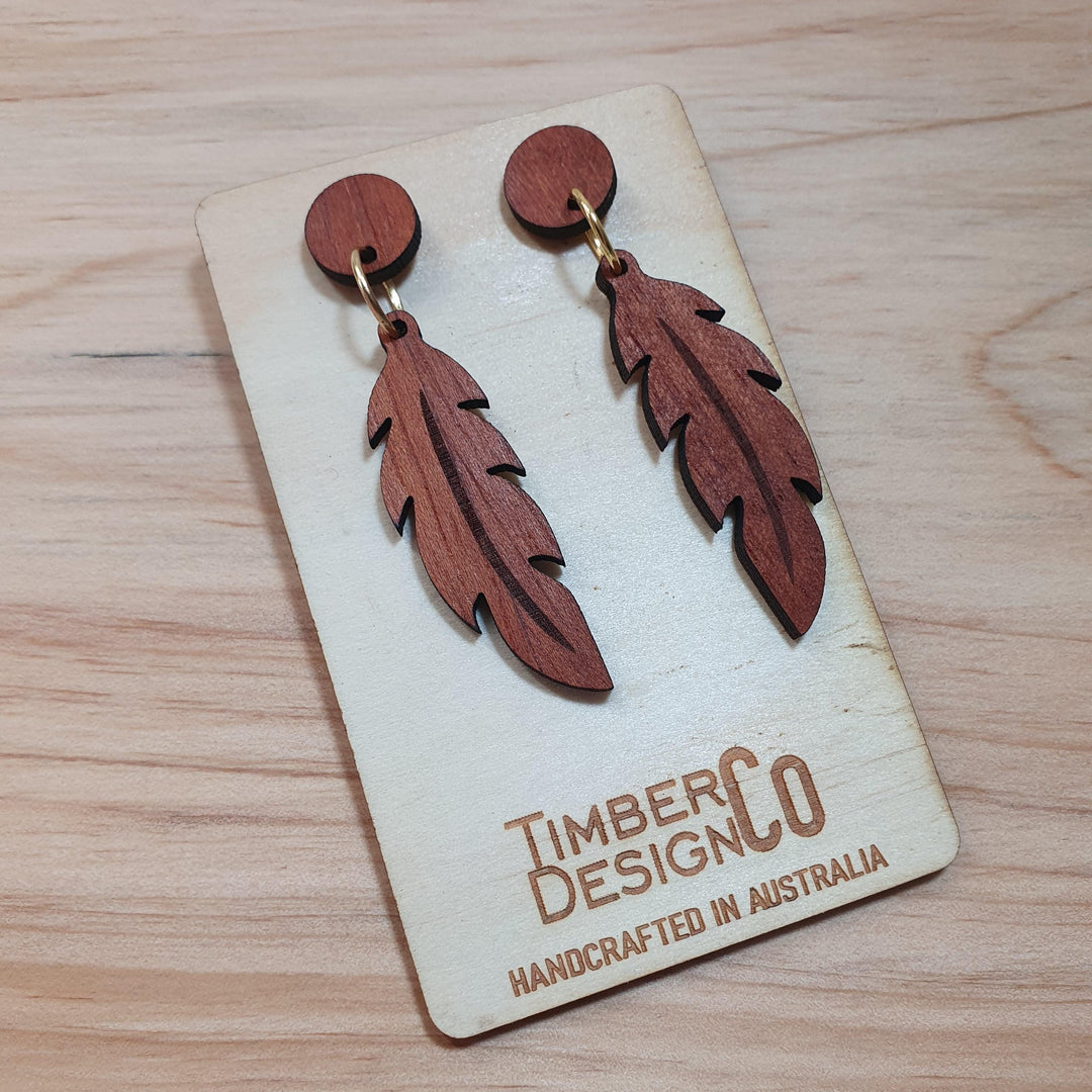 Timber Design Red Cedar Drop Earrings | Confetti Living