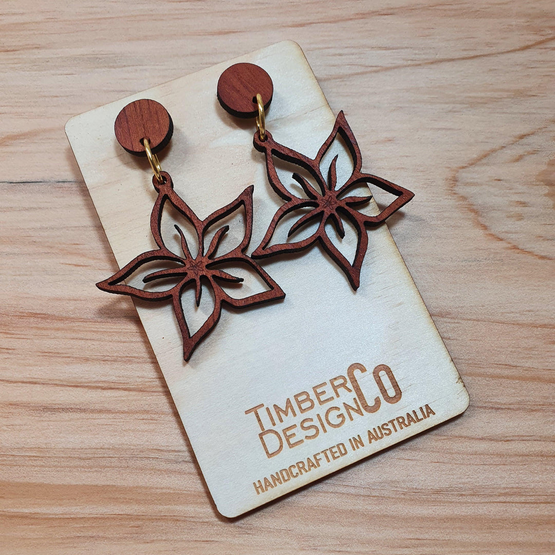 Timber Design Red Cedar Drop Earrings | Confetti Living