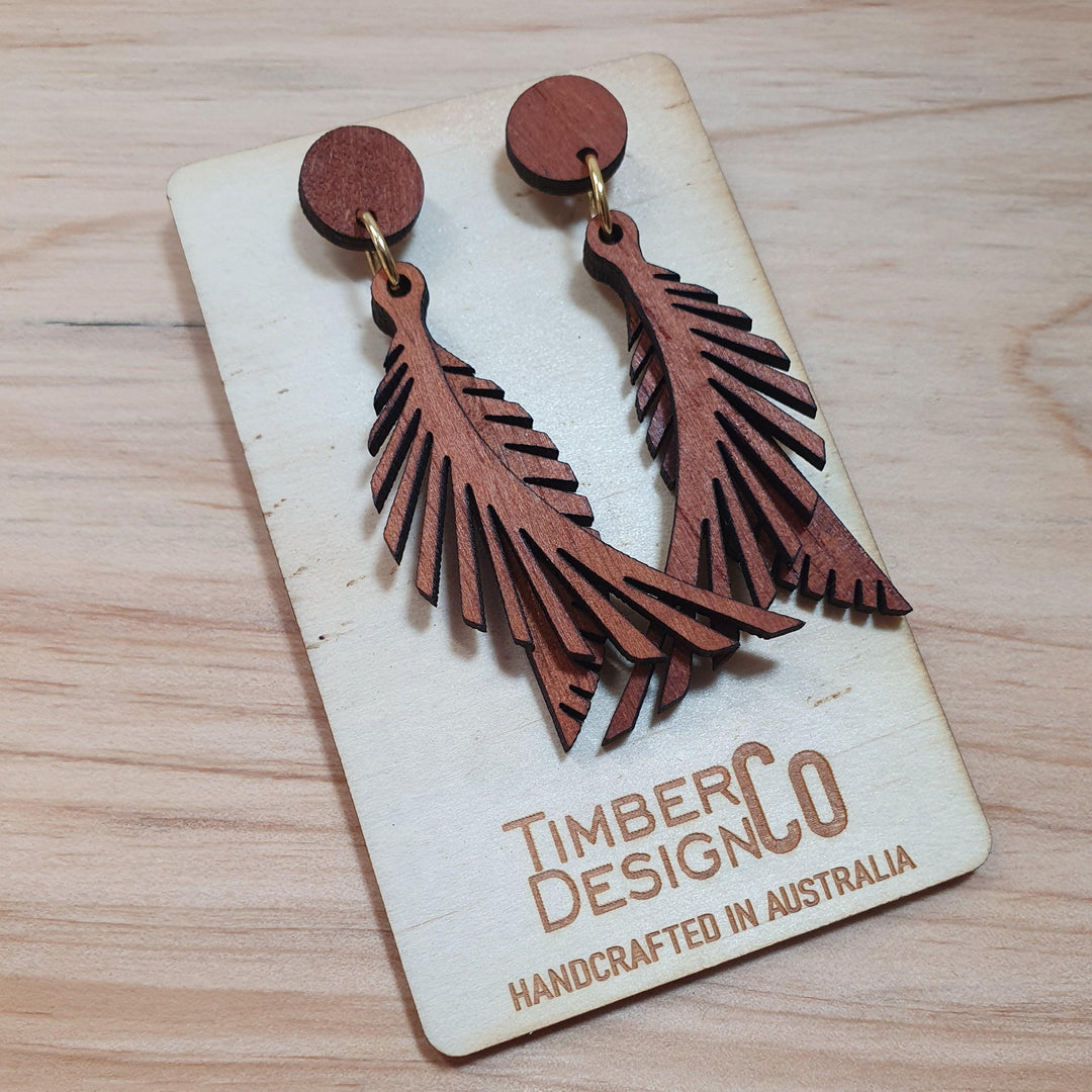 Timber Design Red Cedar Drop Earrings