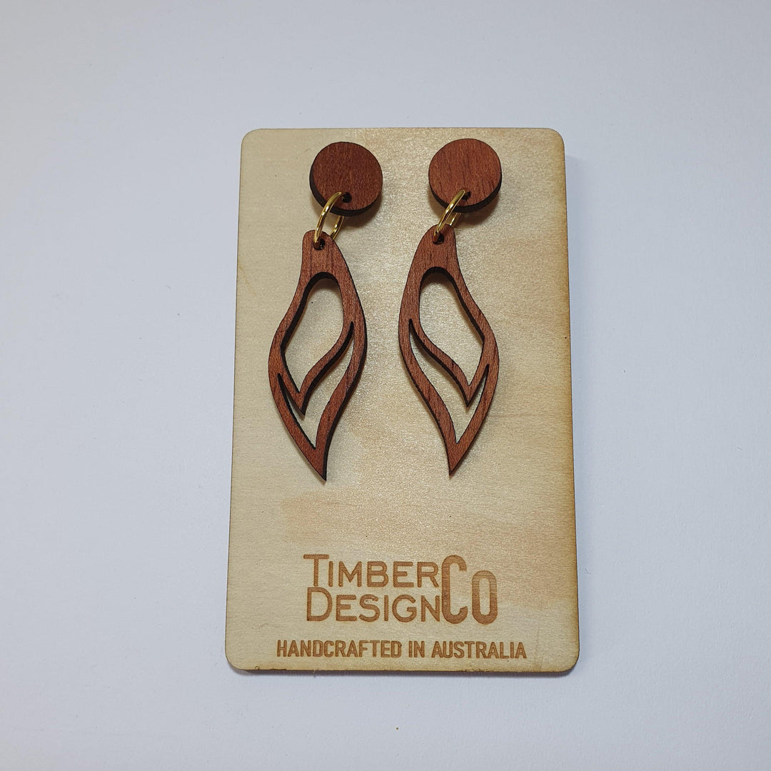 Timber Design Red Cedar Drop Earrings - Confetti Living