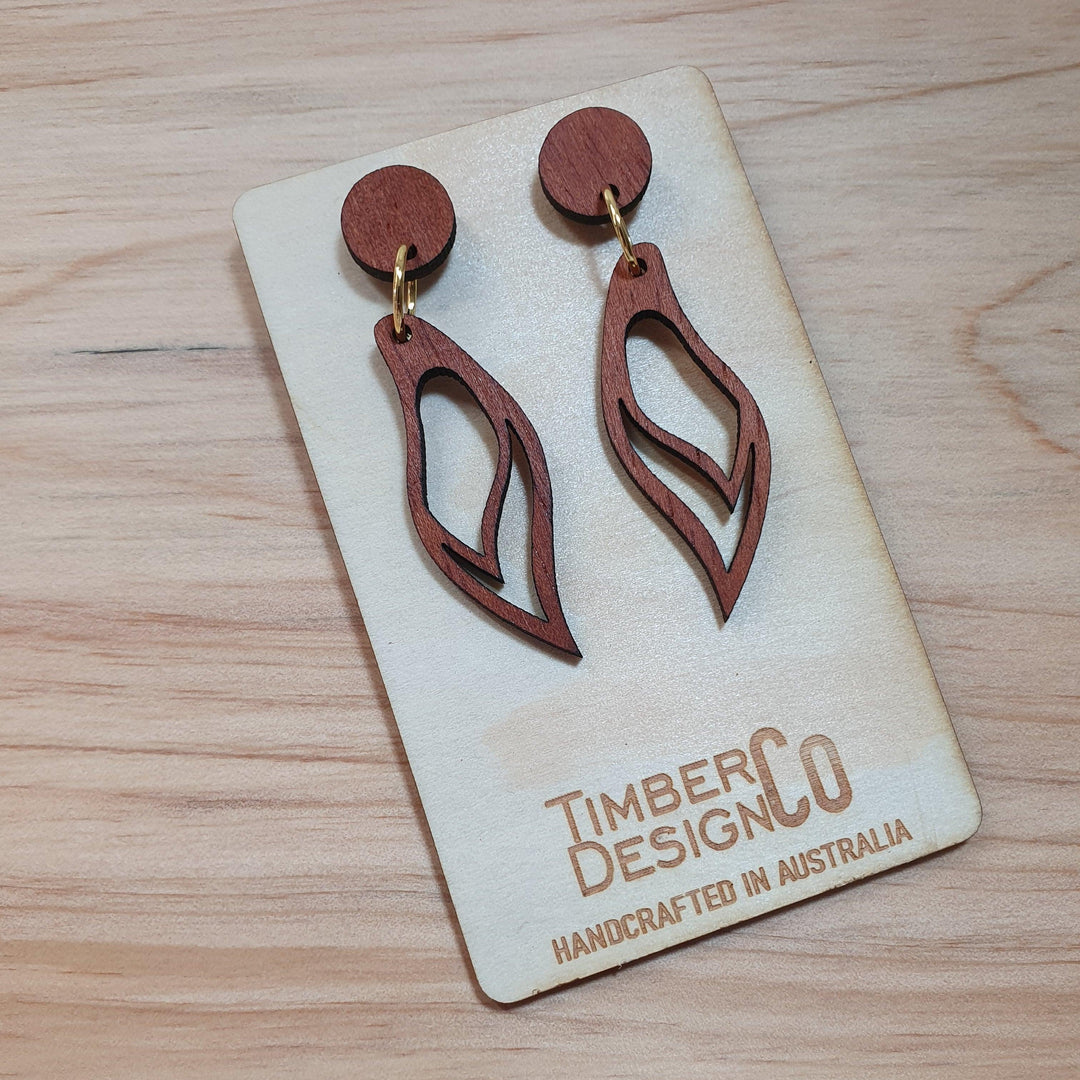 Timber Design Red Cedar Drop Earrings - Confetti Living