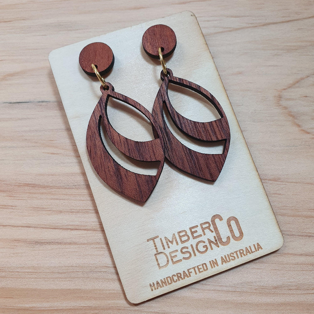 Timber Design Red Cedar Drop Earrings - Confetti Living