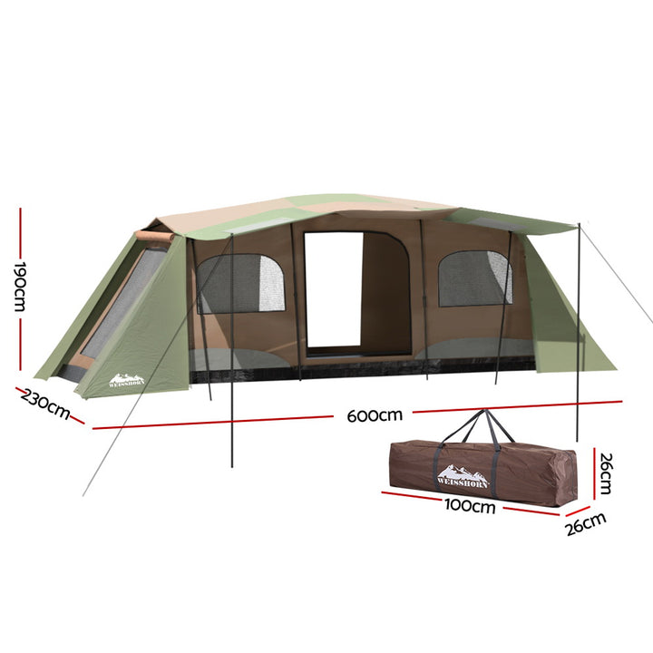 Weisshorn Camping Tent 10 Person Instant Up Tents Outdoor Family Hiking 3 Rooms | Confetti Living