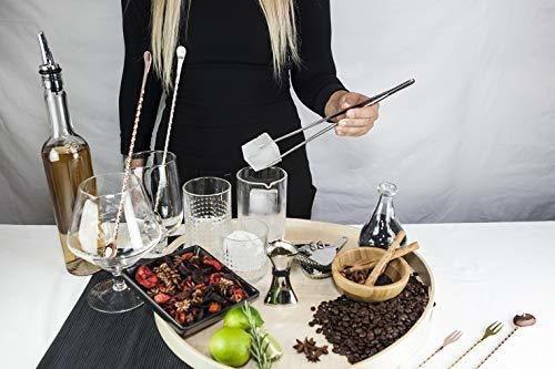 Bar Tools Long Cocktail Tweezers shown in use | Confetti Living