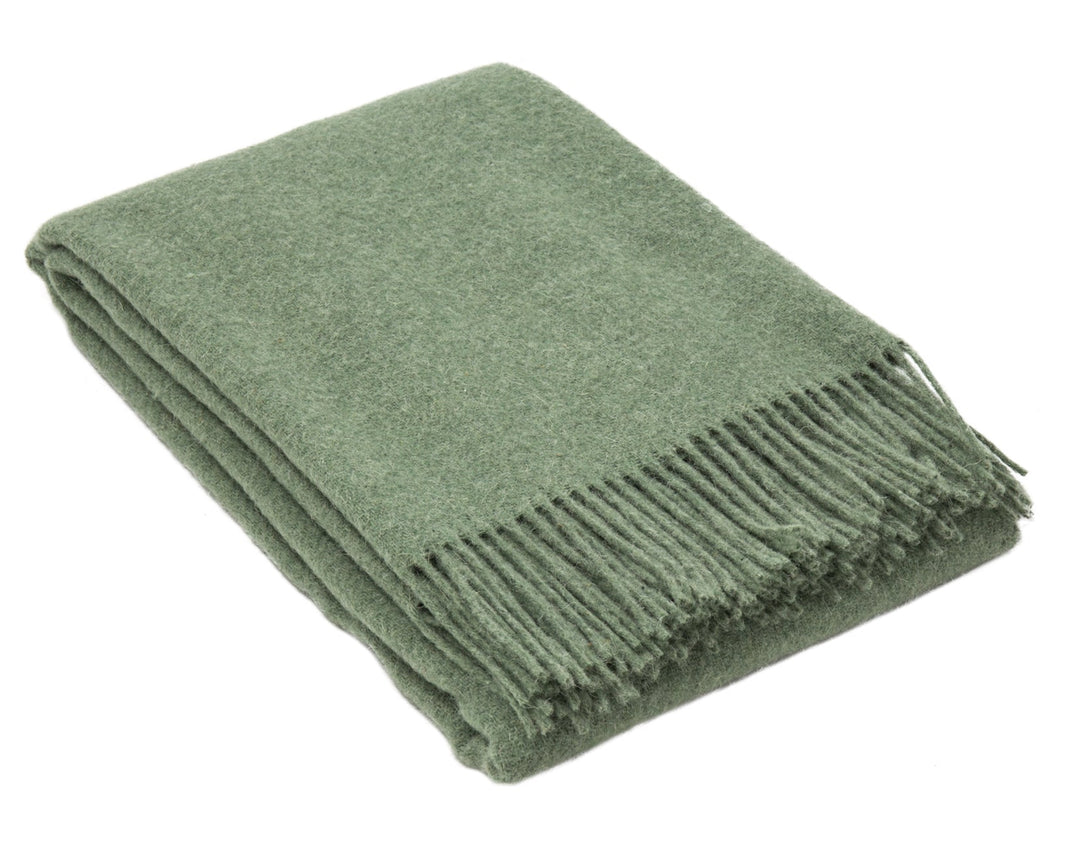 Brighton Throw Rug - 100% NZ Wool - Sage | Confetti Living