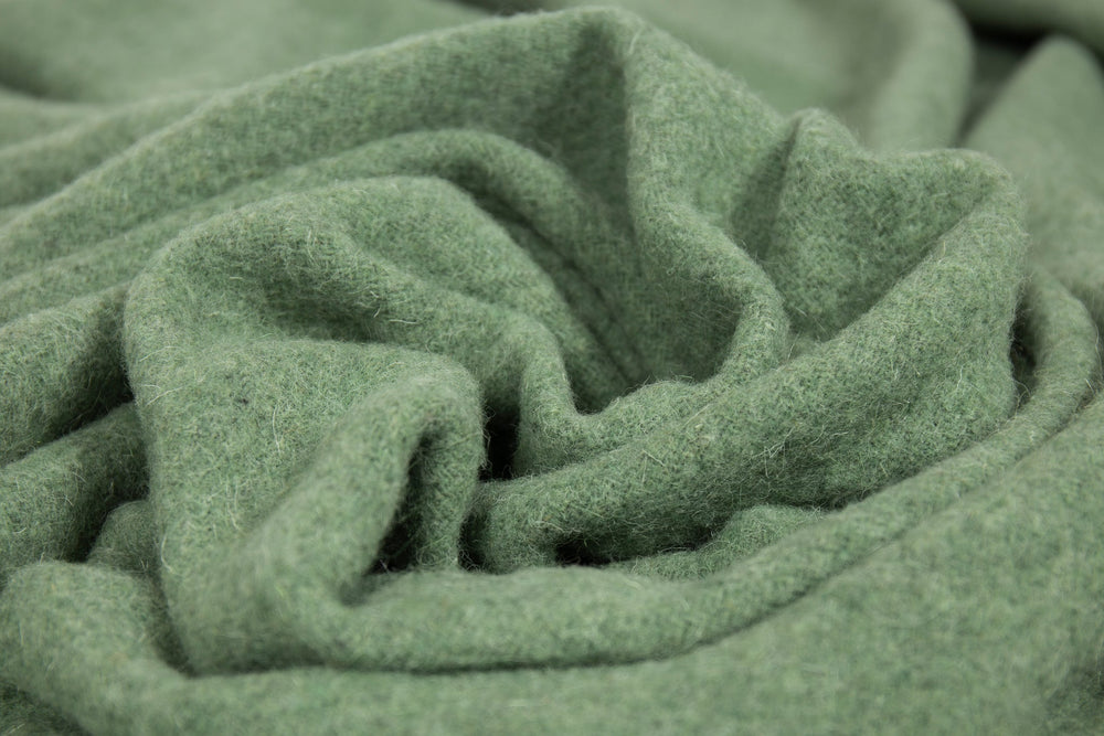 Brighton Throw Rug - 100% NZ Wool - Sage | Confetti Living