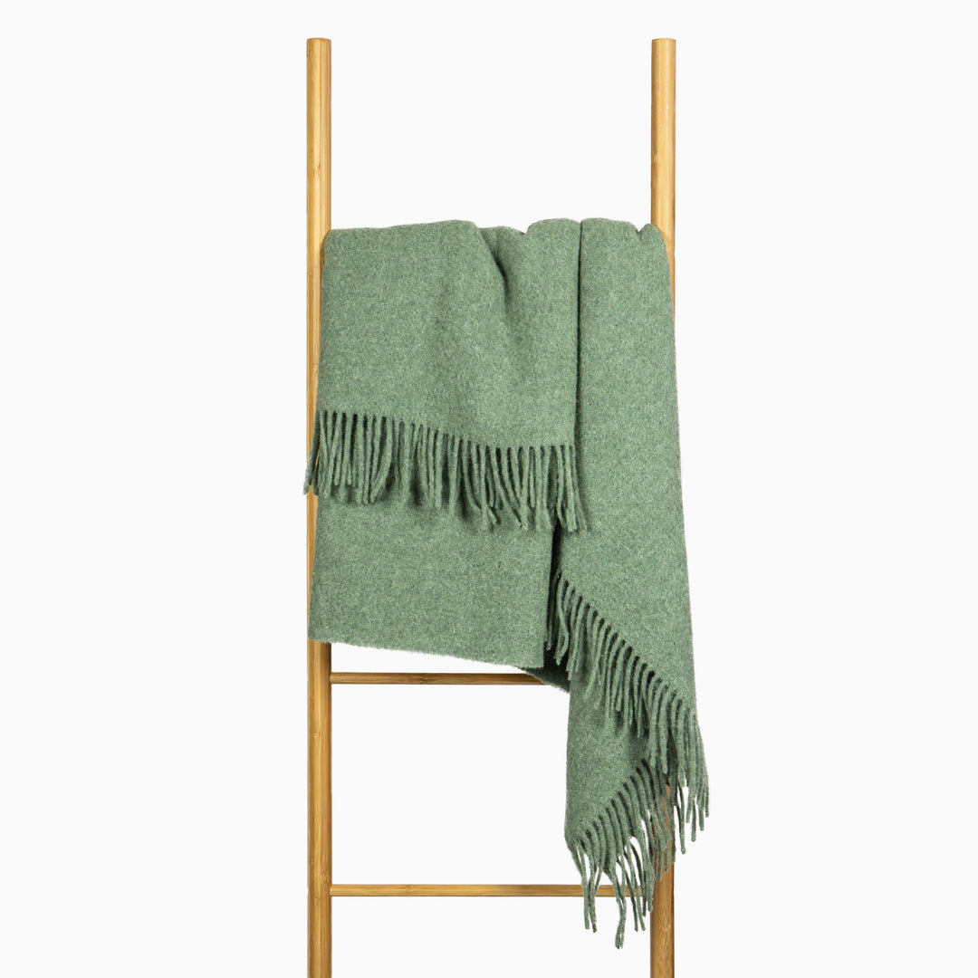 Brighton Throw Rug - 100% NZ Wool - Sage | Confetti Living