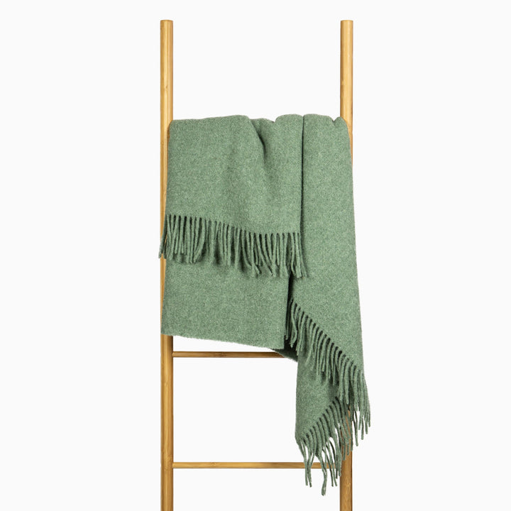 Brighton Throw Rug - 100% NZ Wool - Sage | Confetti Living