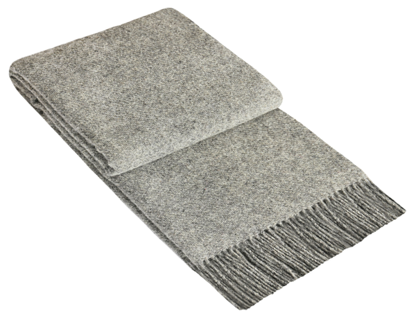 Brighton Throw Rug - 100% NZ Wool -  Grey | Confetti Living