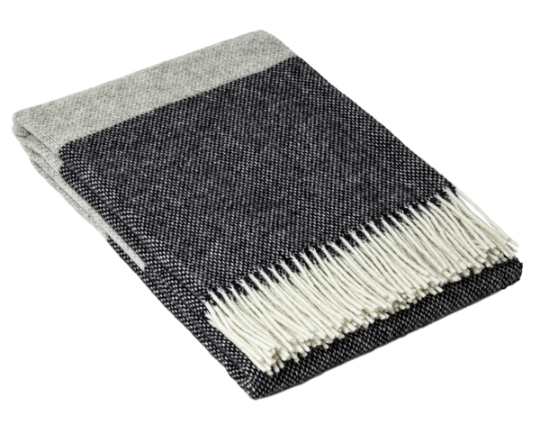 Brighton Throw Rug - 100% NZ Wool - Monochrome | Confetti Living