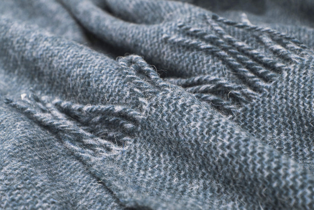 Cambridge Throw Rug - 100% NZ Wool -  Navy | Confetti Living