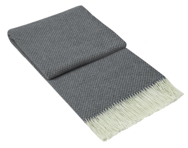 Chiswick Throw Blanket - Merino Wool/Cashmere - Grey | Confetti Living