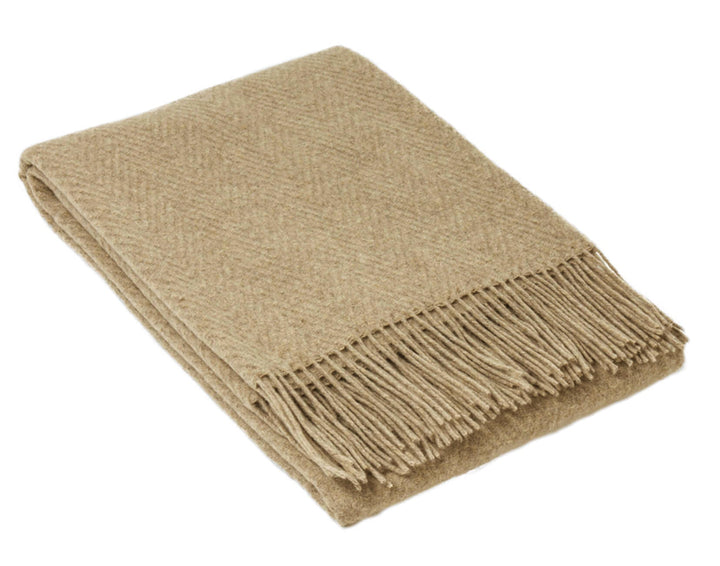 Hampton Camel Merino Wool Throw Rug | Confetti Living