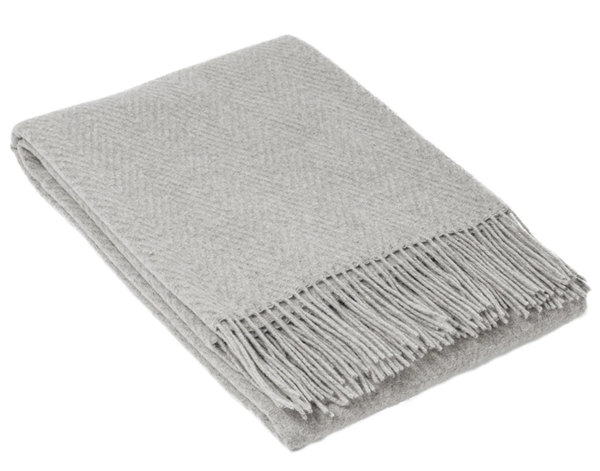 Hampton Silver Merino Wool Throw Rug | Confetti Living