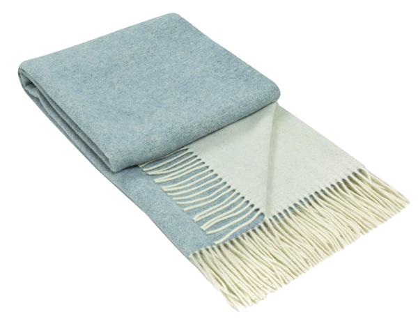 Kensington Wool Throw Rug in Light Blue | Confetti Living