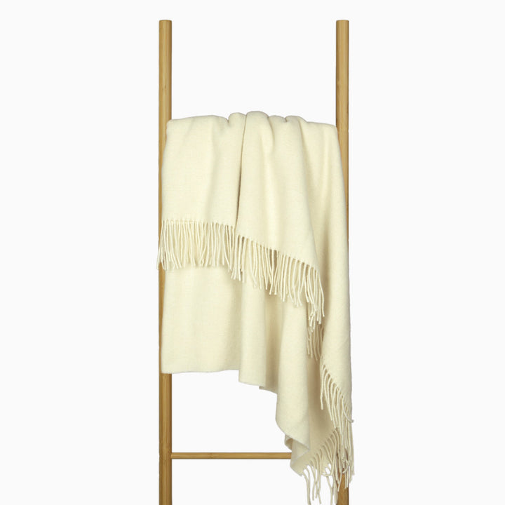 Oxford Throw - Merino Wool Blend - Ivory | Confetti Living