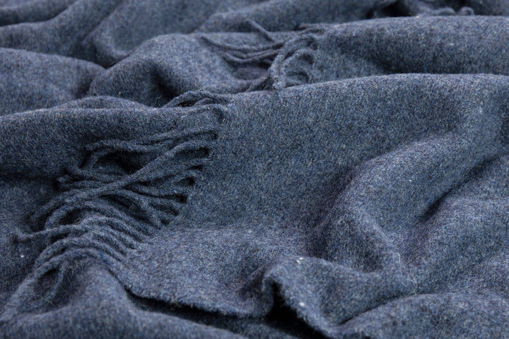 Oxford Throw - Merino Wool Blend - Navy | Confetti Living