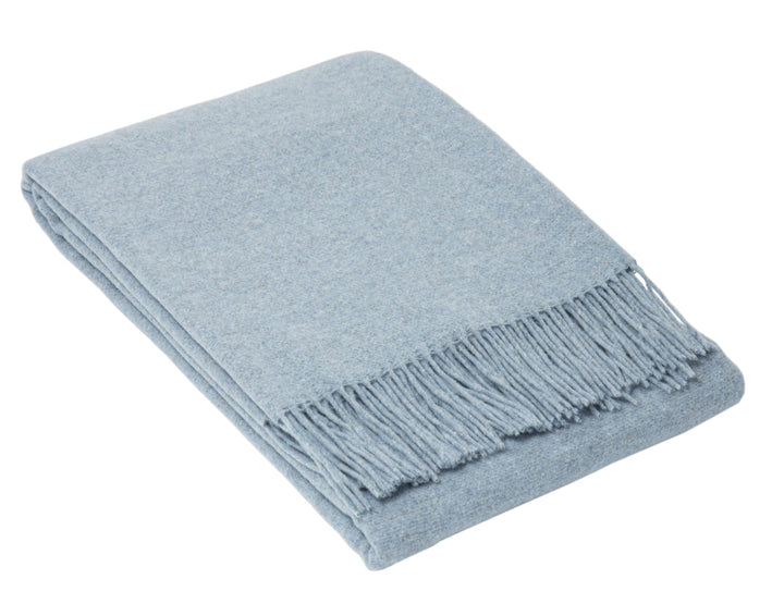 Oxford Throw - Merino Wool Blend - Sky Blue | Confetti Living