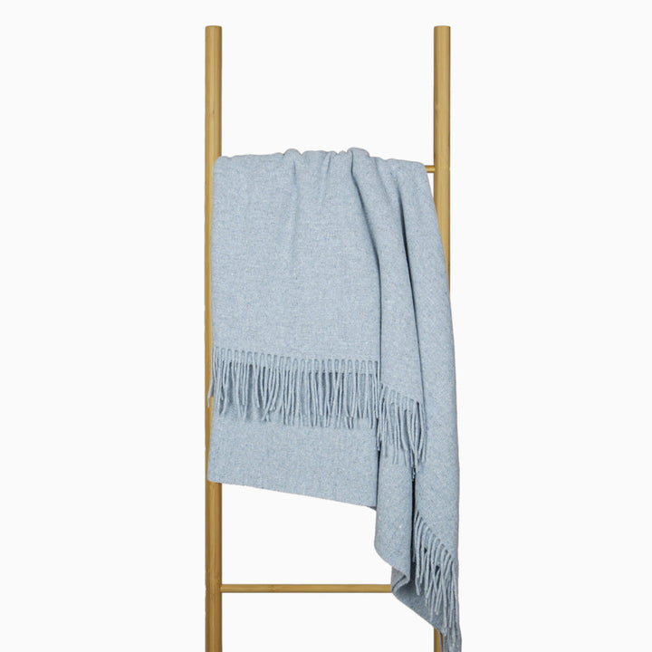 Oxford Throw - Merino Wool Blend - Sky Blue | Confetti Living